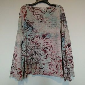 Romantic long sleeved top by Xcit USA 3x